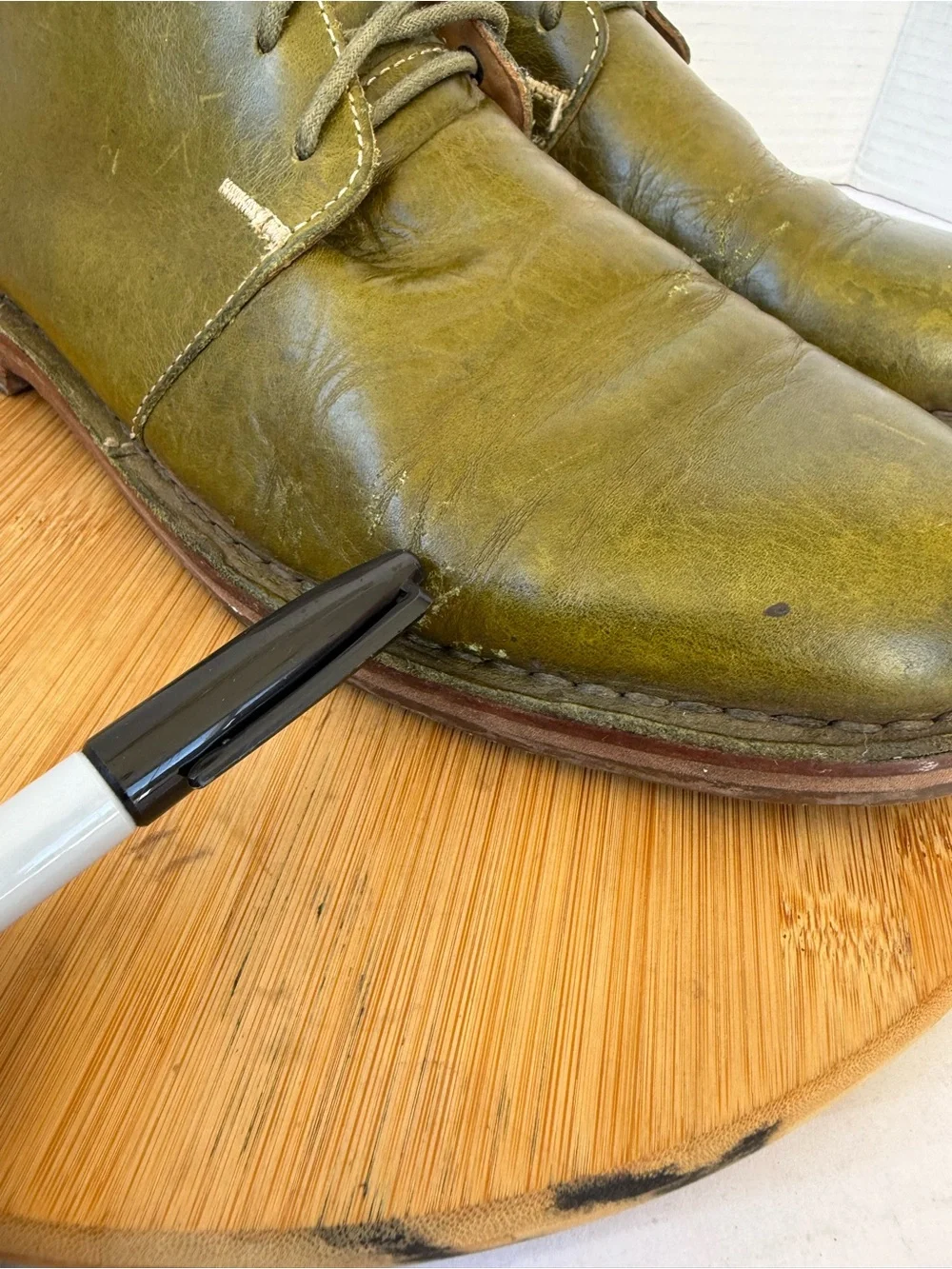 Cole Haan Nathan Chukka Ankle Boots Men’s 8.5 Olive Green Leather C12106